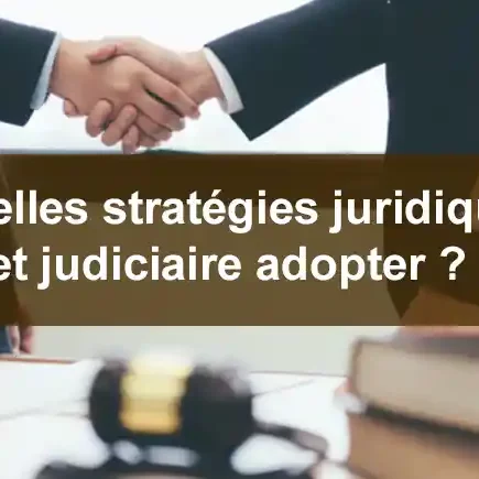 Quelles stratégies juridique et judiciaire adopter