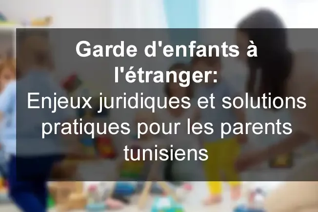 Garde d'enfants à l'étranger : Enjeux juridiques et solutions pratiques pour les parents tunisiens